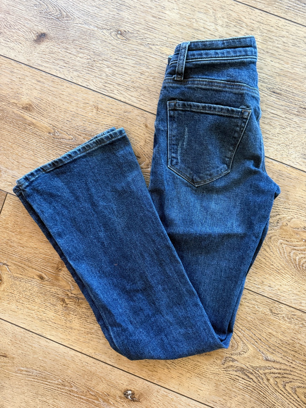 RSQ Women's Low Rise Flare Jeans in Dark Blue Wash
